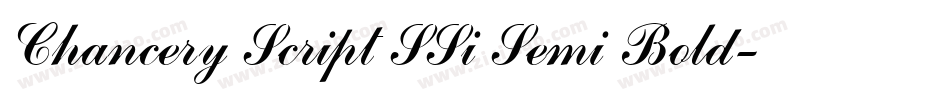Chancery Script SSi Semi Bold字体转换